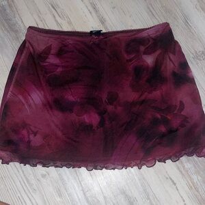 Urban Outfitters Mesh Overlay Mini Skirt
